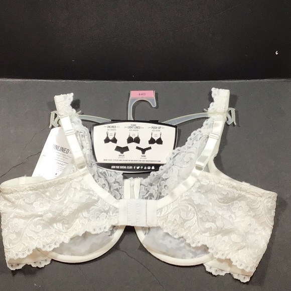 Smart & Sexy White Lace Unlined Underwire Bra 44D NWT - Picture 4 of 8
